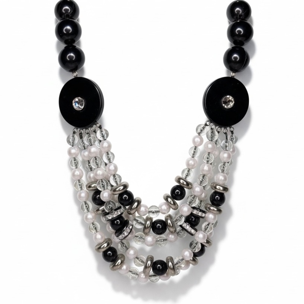 Vintage Art Deco Layered Bead Necklace